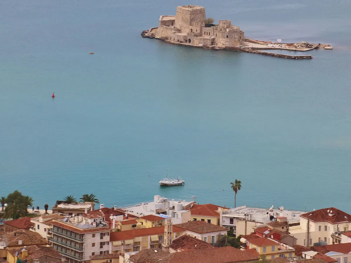 Peloponnese: olive groves and ancient stone ruins